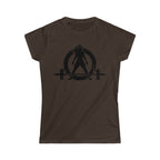 Good Girls Tone, Bad Girls Deadlift - Distressed Dark Logo - Women's Softstyle Tee