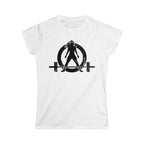 Good Girls Tone, Bad Girls Deadlift - Distressed Dark Logo - Women's Softstyle Tee