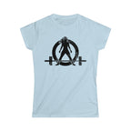 Good Girls Tone, Bad Girls Deadlift - Distressed Dark Logo - Women's Softstyle Tee
