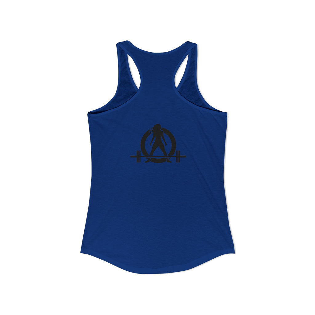 Everything Hurts & I'm Hungry - Women's Ideal Racerback Tank - Black Print Front & Back