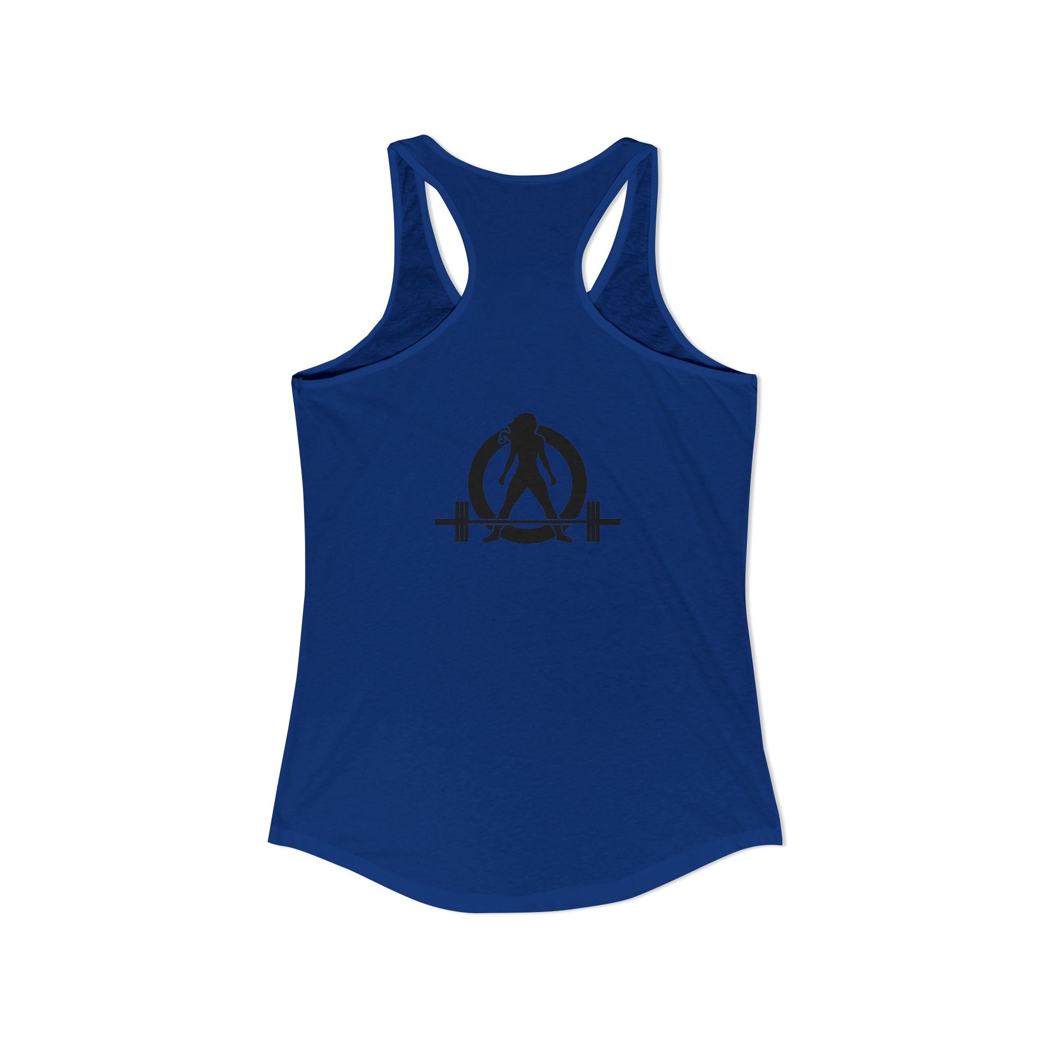 Everything Hurts & I'm Hungry - Women's Ideal Racerback Tank - Black Print Front & Back