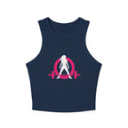 Women's Micro Rib Racer Tank Top - Classic Logo Inverted