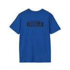 Goal Weight Strong AF - Unisex Softstyle T-Shirt - Black Print on Front & Back