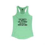 Lift Weights & Hang Out With My Dog  - Dark Logo - Women's Ideal Racerback Tank