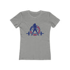 USA Logo - Women's The Boyfriend Tee - USA Light Logo - Plain Back