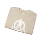 Iron Sharpens Iron - Unisex Heavy Blend™ Crewneck Sweatshirt - Front White Logo - Print on Front & Back