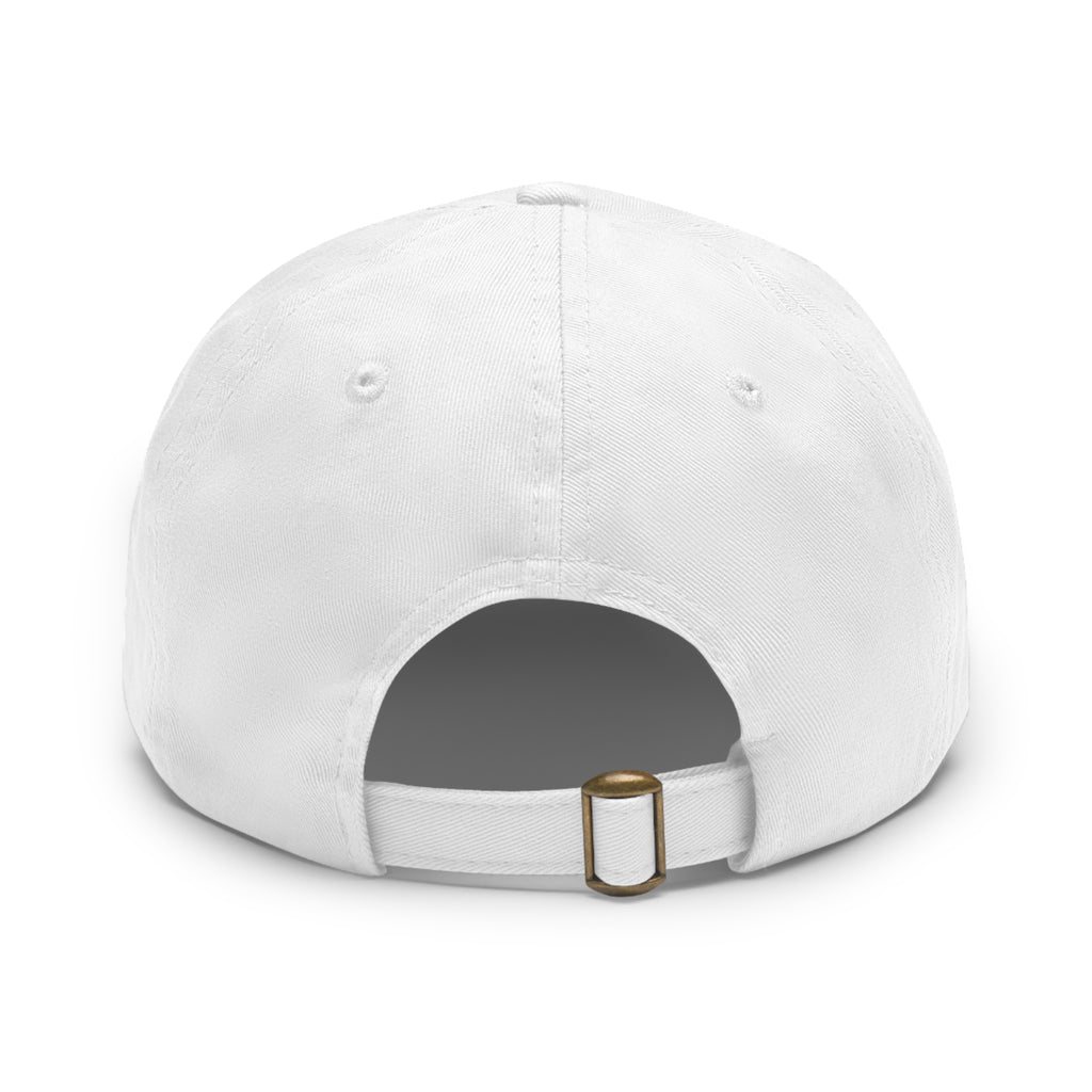 Built Different - Dad Hat with Leather Patch (Rectangle) - White Logo