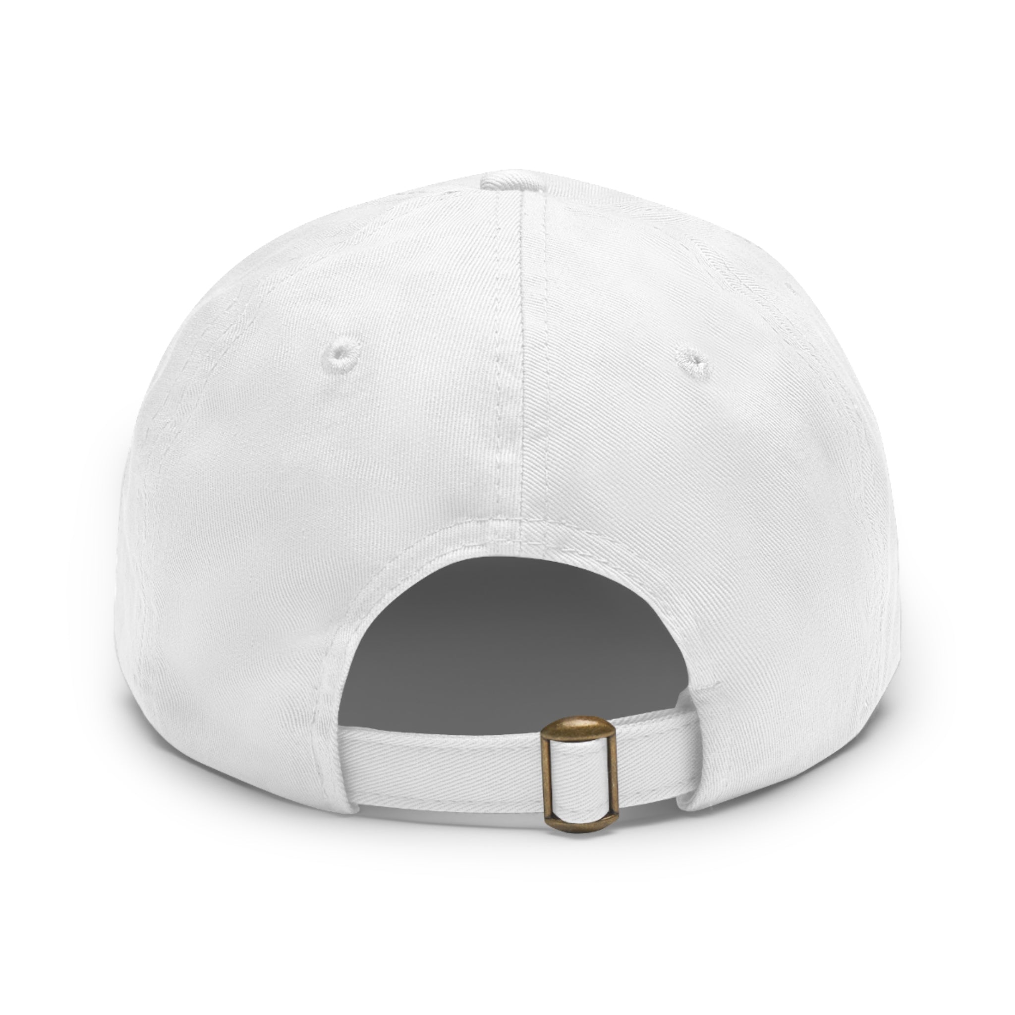 Built Different - Dad Hat with Leather Patch (Rectangle) - White Logo