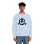 Distressed Logo - Unisex Heavy Blend™ Crewneck Sweatshirt - Black Logo
