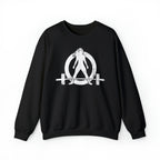 Unisex Heavy Blend™ Crewneck Sweatshirt - Distressed Logo - Plain Back