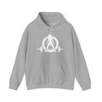 Lift Heavy Run Fast - Unisex Heavy Blend Hooded Sweatshirt - Front White & Back Logo