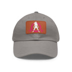 Distressed - Dad Hat with Leather Patch (Rectangle) - Color Font