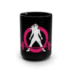 Black Mug, 15oz - Distressed Black Logo