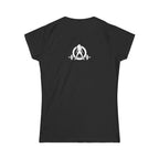 Squat Bench Deadlift Repeat - Women's Softstyle Tee -  Front & Back WWLW Logo