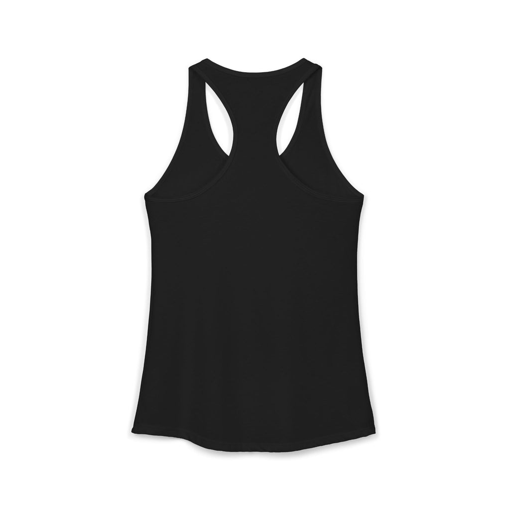 Grandma Lifts - Women's Ideal Racerback Tank - Black Logo Front Plain Back