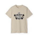 Lift Heavy Swing Fast - Unisex Ultra Cotton Tee - Black Logo Plain Back