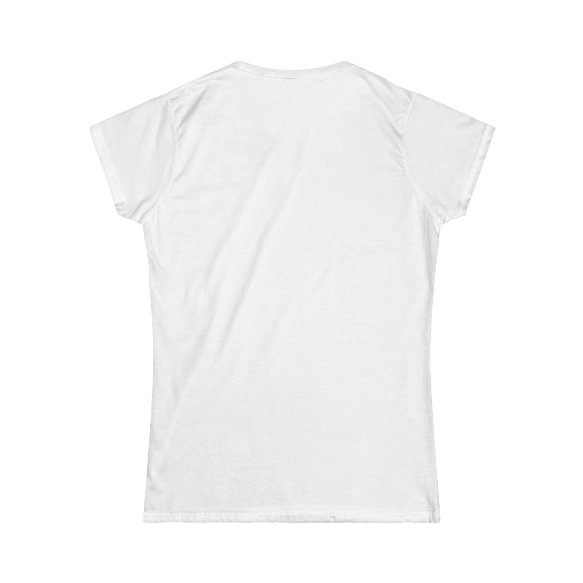 Iron Sharpens Iron - Women's Softstyle Tee - White Logo Print on Front & Back