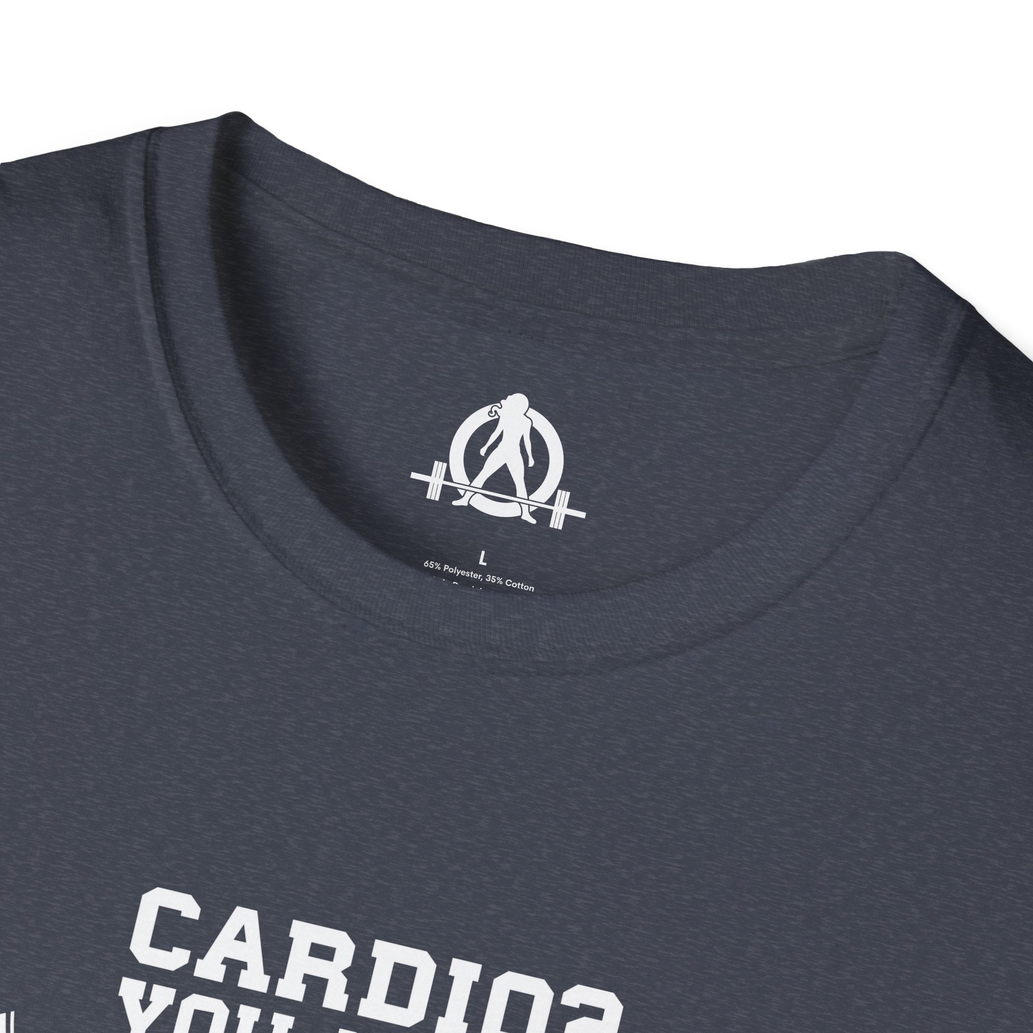 Cardio? Lift Weights Faster - Unisex Softstyle T-Shirt - Front Logo