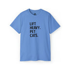 Lift Heavy Pet Cats - Unisex Ultra Cotton Tee - Black Logo