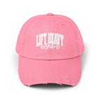 Lift Heavy Shit - Unisex Distressed Cap - White Logo