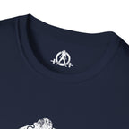 WWLW White Distressed Unisex Softstyle T-Shirt - White Distressed Logo - Plain Back