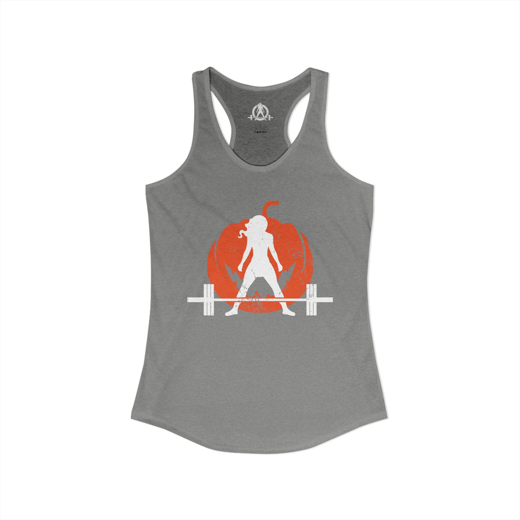 Halloween Deadlift Logo V2 - Women's Ideal Racerback Tank - Plain Back