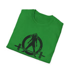 I Workout To Burn Off The Crazy - Unisex Softstyle T-Shirt - White Logo Front & Back