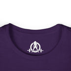 Lift Heavy Run Fast - Women's Softstyle Tee - White Front Logo