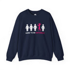 Dare To Be Different - Flex - Unisex Heavy Blend™ Crewneck Sweatshirt - Front  Logo Plain Back