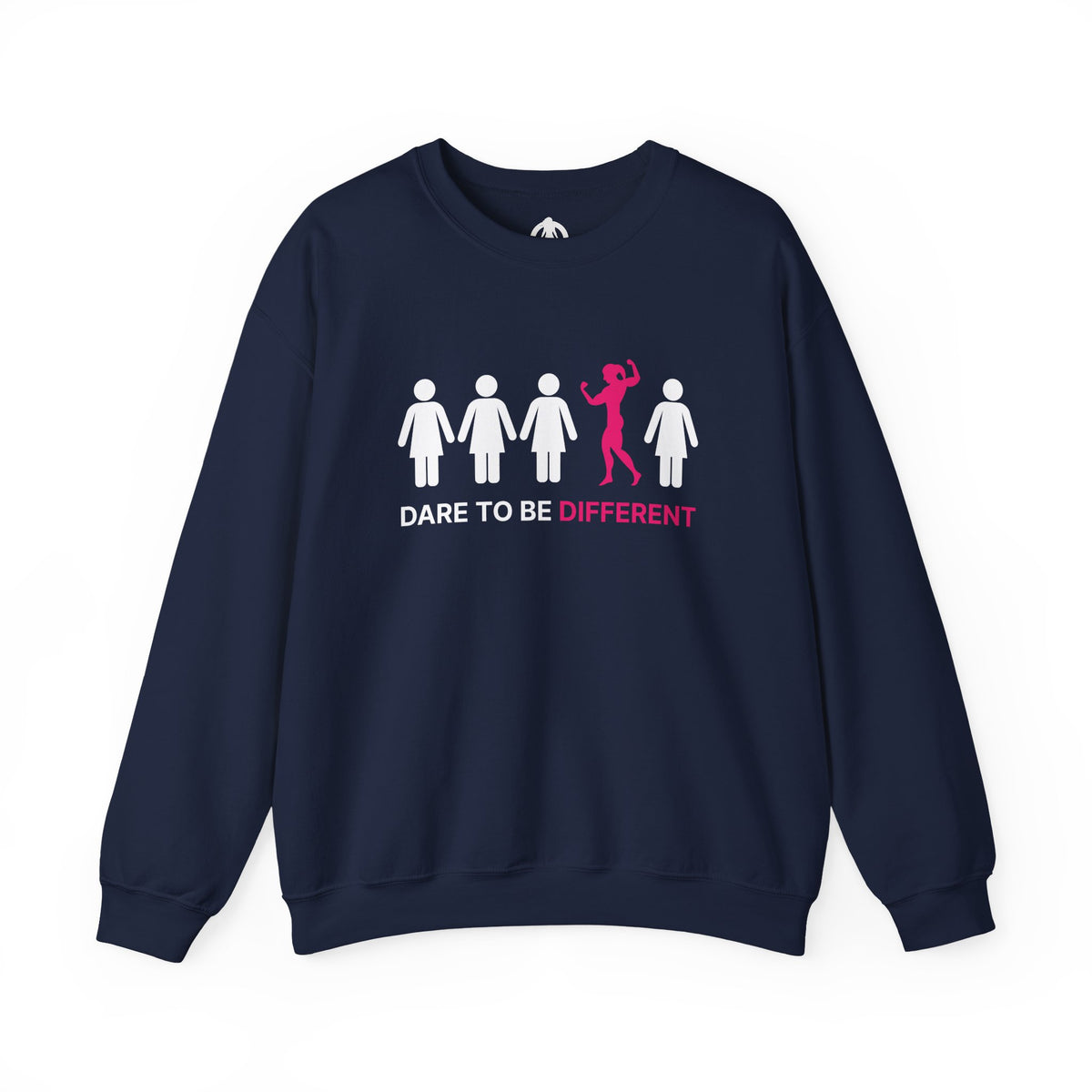 Dare To Be Different - Flex - Unisex Heavy Blend™ Crewneck Sweatshirt - Front  Logo Plain Back