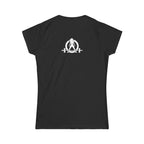 Lift Like A Girl - Women's Softstyle Tee - White Logo Main Front & Back