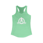 25 + 25 = 70 Women's Ideal Racerback Tank - White Print Front & Back