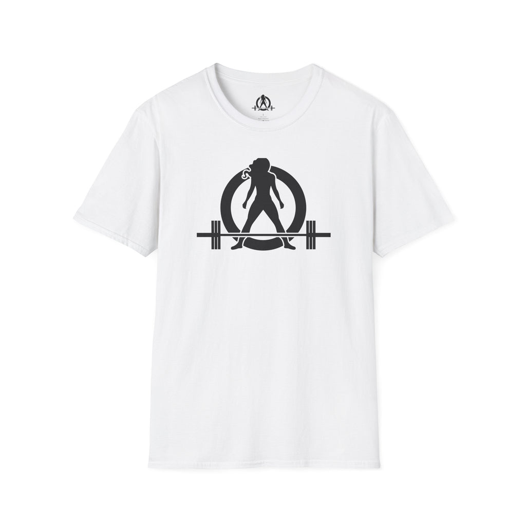 Goal Weight Strong AF - Unisex Softstyle T-Shirt - Black Print on Front & Back