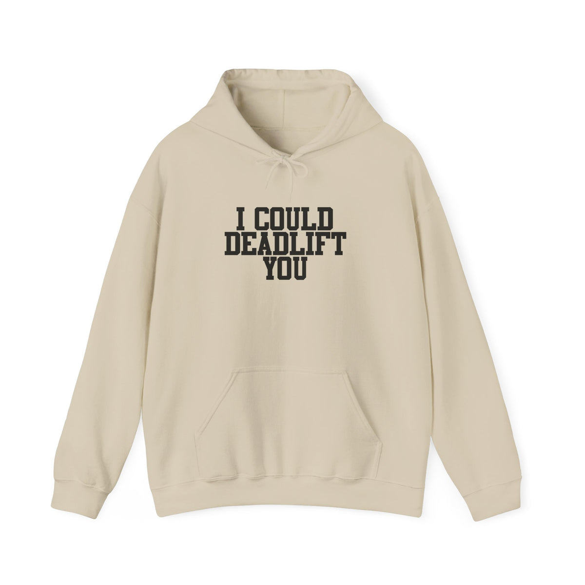 WWLW “I Could Deadlift You” Hoodie - Front Black Logo - Plain Back
