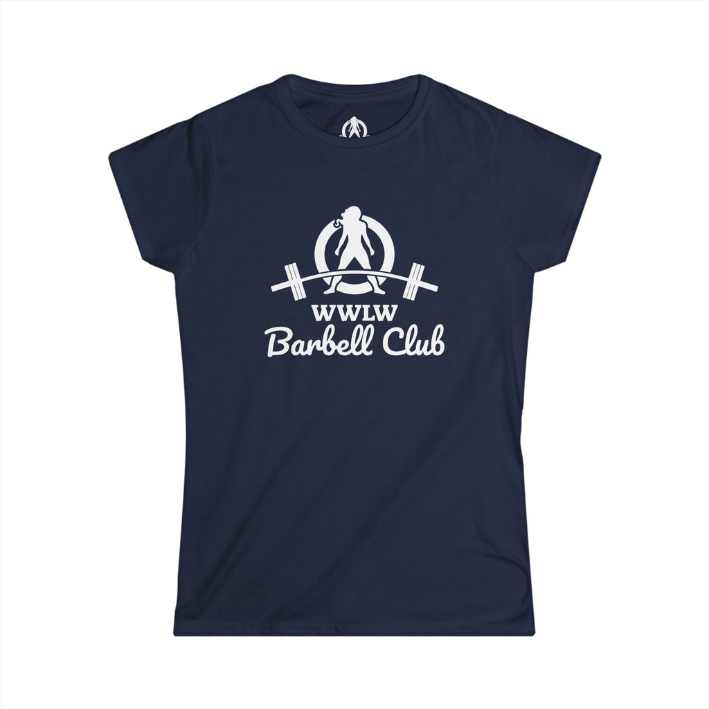 WWLW Barbell Club - Women's Softstyle Tee - White Logo