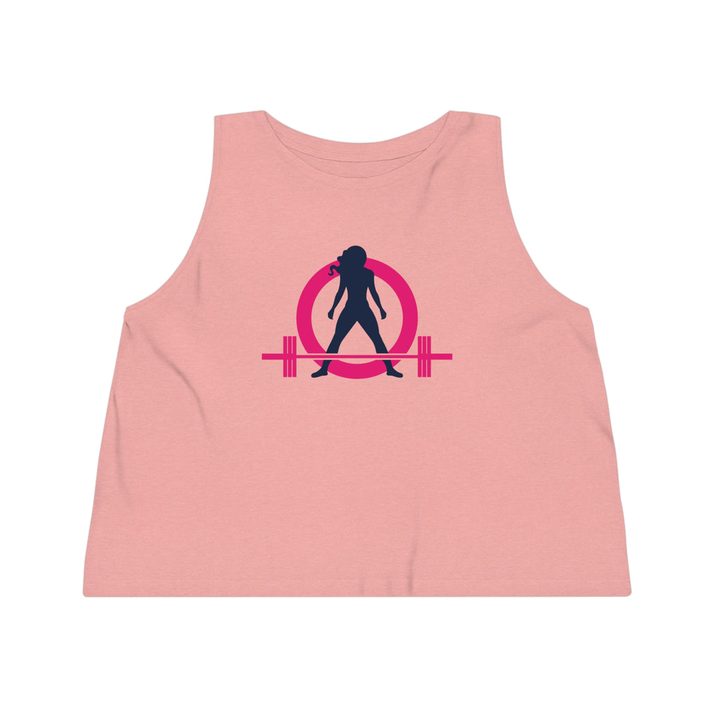 Women's Dancer Cropped Tank Top - Classic Color Logo Front