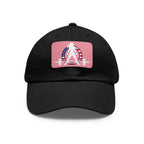 Dad Hat with Leather Patch (Rectangle) - USA Dark Logo