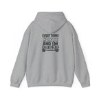Everything Hurts & I'm Hungry  - Unisex Heavy Blend Hooded Sweatshirt  - Black Print Front and Back