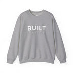 Built Different Crewneck Sweatshirt — Front & Back White Logo
