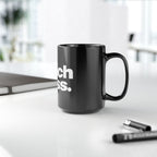Bench Press Mug — 15oz Black Coffee Cup for Gym Lovers