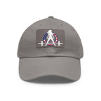 Dad Hat with Leather Patch (Rectangle) - USA Dark Logo