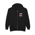 Mom Lifts Heavy – Unisex Full-Zip Hoodie – Left Chest Logo