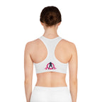 WWLW Sports Bra (AOP) - Classic Logo - White