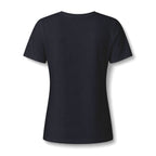 WWLW Women's Relaxed Heather CVC V-Neck Tee -  Black Logo