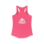 45 + 45 = 135 - Women's Ideal Racerback Tank - White Print Front & Back