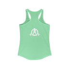 Lift Heavy Shit - Women's Ideal Racerback Tank - White Logo Front & Back