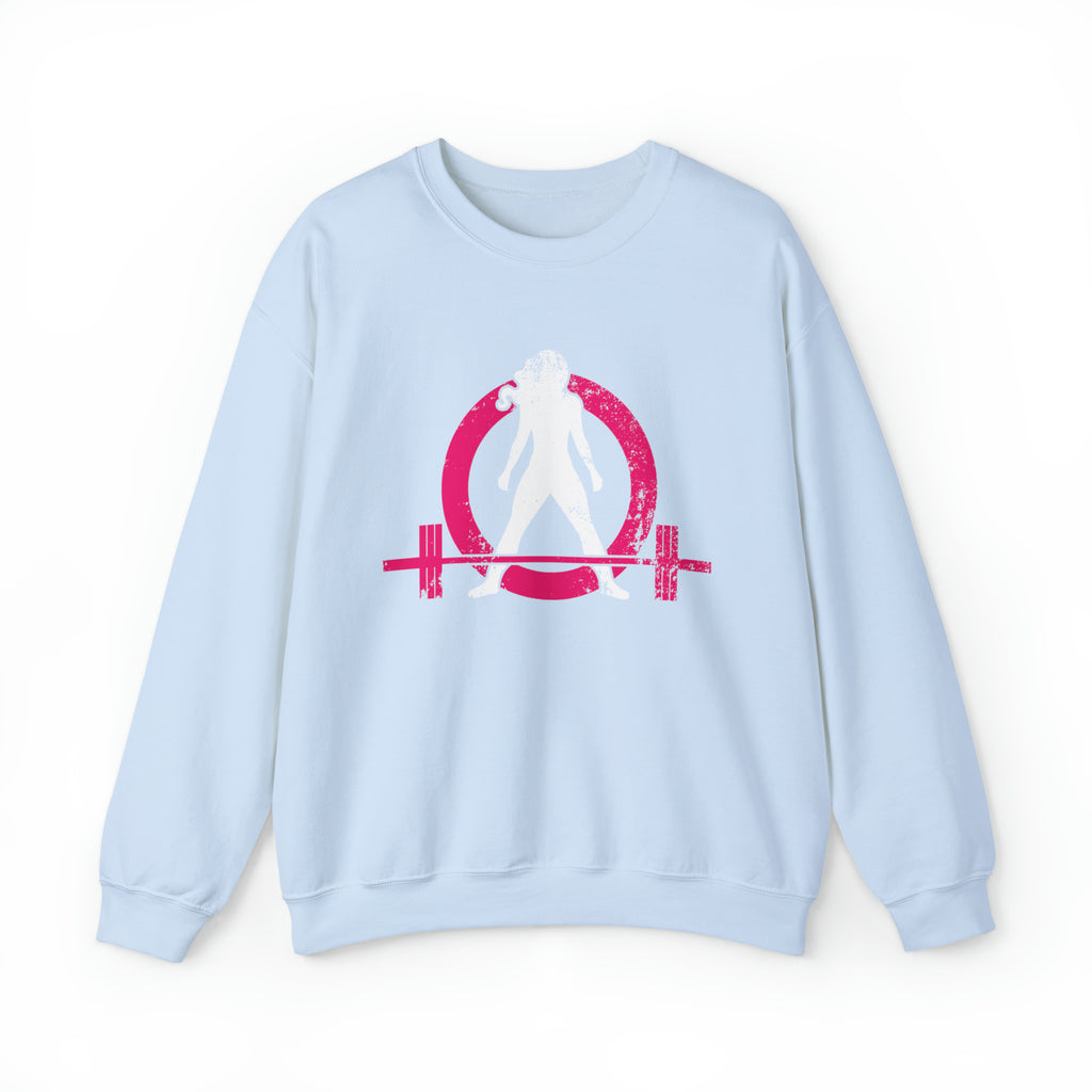 Distressed Logo - Unisex Heavy Blend™ Crewneck Sweatshirt - Inverted Color Logo