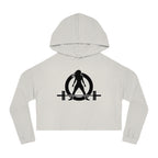 Women’s Cropped Hooded Sweatshirt - Black Classic Logo