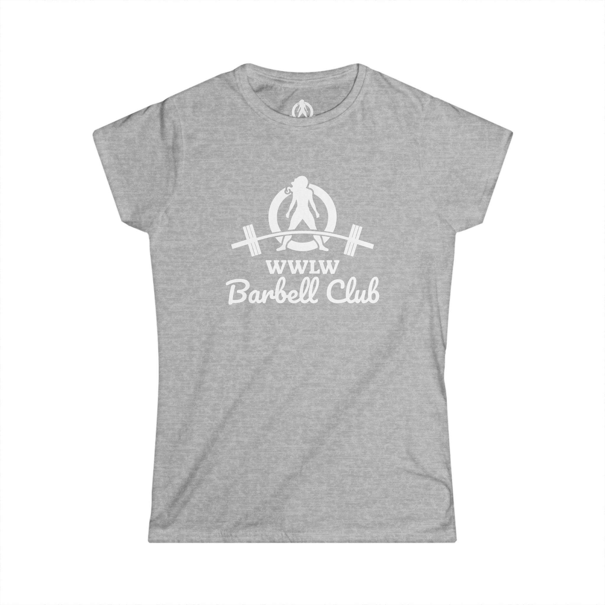 WWLW Barbell Club - Women's Softstyle Tee - White Logo