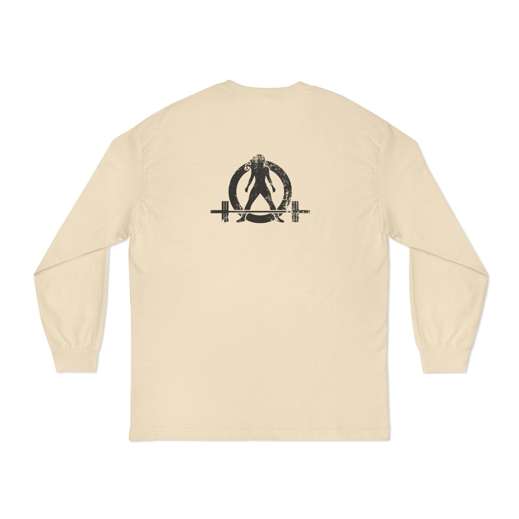 Goal Weight Strong AF - Unisex Classic Long Sleeve T-Shirt - Main Logo Black Print on Front & Back